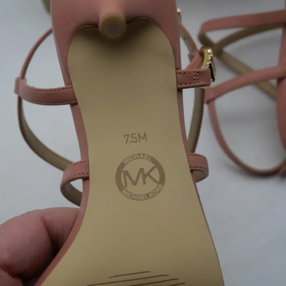 NEW Michael Kors Veronica Heeled Sandals Sunset Rose Women's 7.5